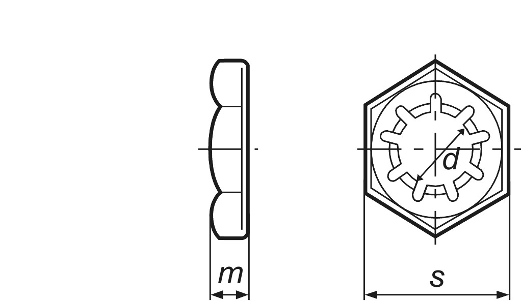 DIN 7967  M  8  Fdst